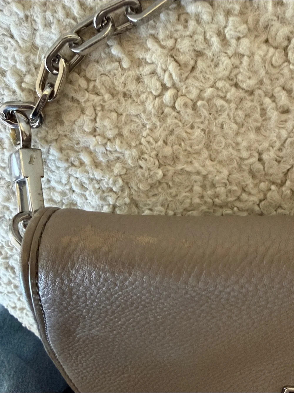 Tory Burch Pebbled Leather Crossbody in Taupe